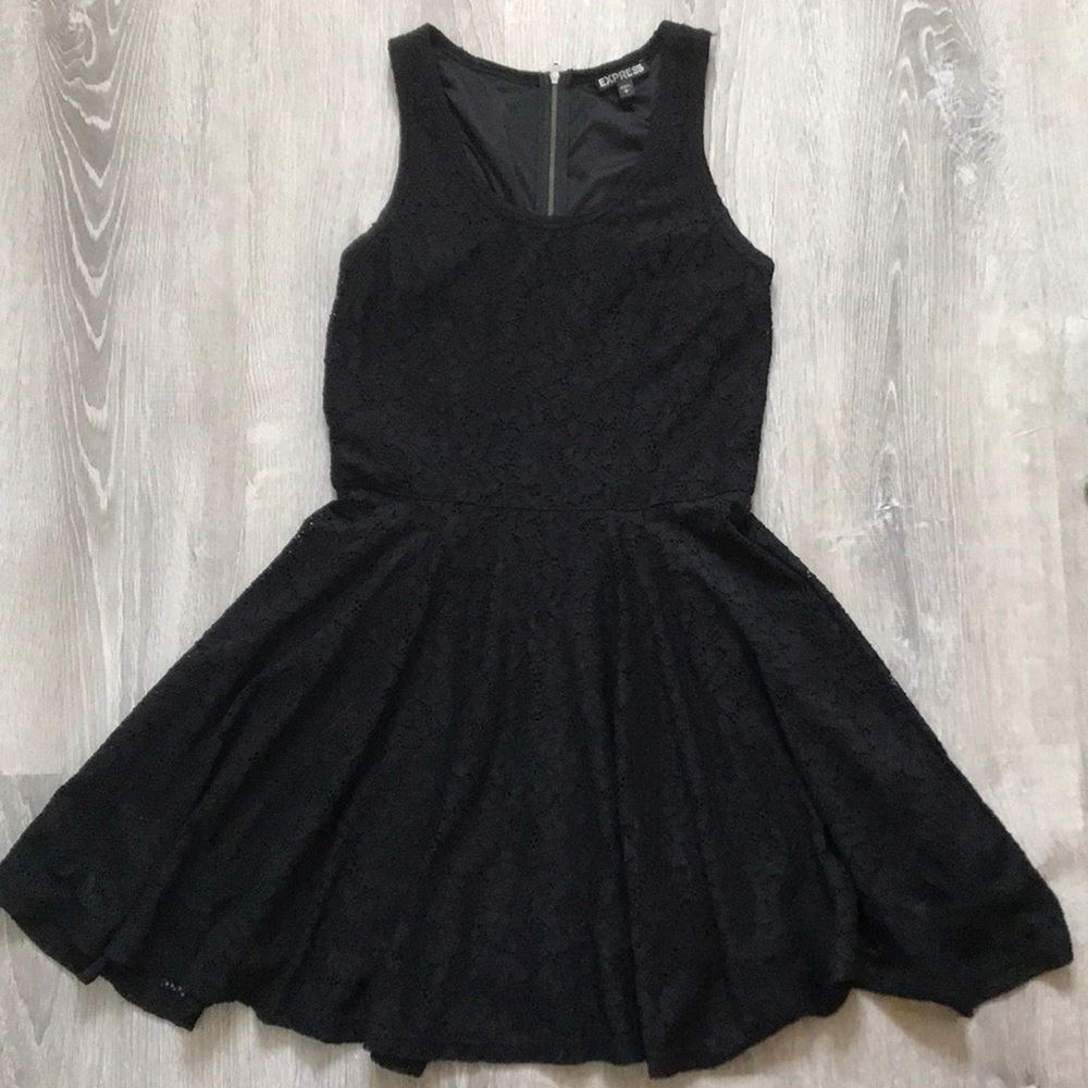 Express women’s black lace dress